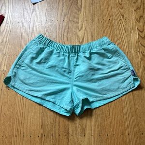 Women’s blue sea foam Patagonia Barely Baggies Shorts